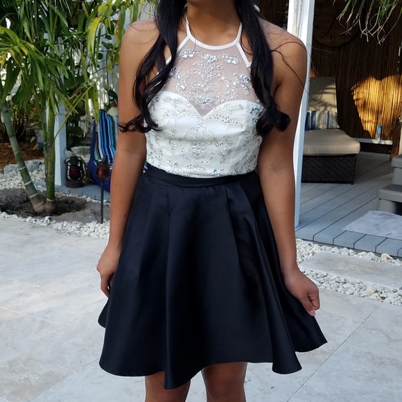 Black and white/cream B. Darlin Dress homecoming - Picture 2 of 8